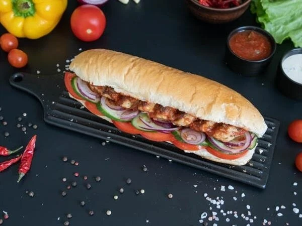 Кебаб из индейки в мини-багете 