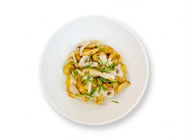 Макэндчиз с копченой курицей и грибами