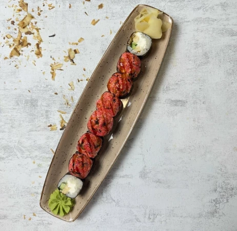 Запеченный с мидиями