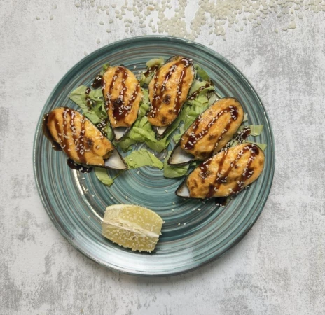 Мидии в ракушках 