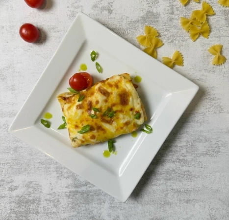 лазанья с лососем