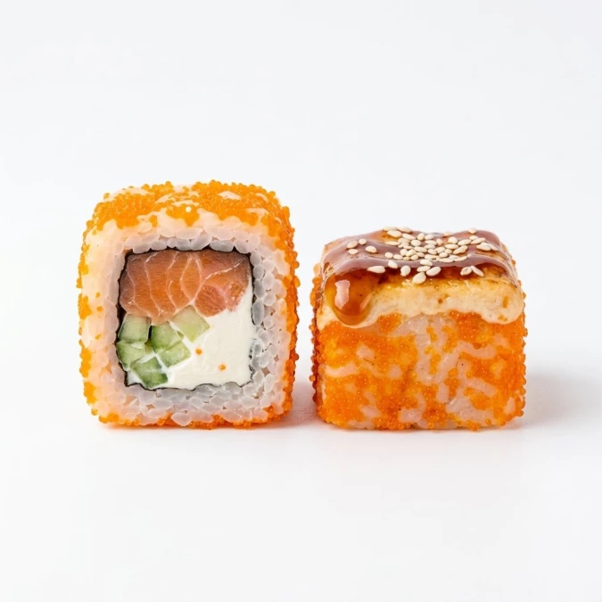 Запечённая Калифорния с лососем