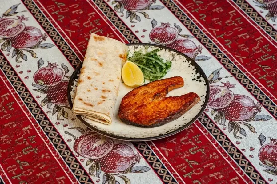 Семга на углях