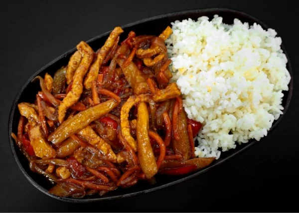 Мясо с баклажанами