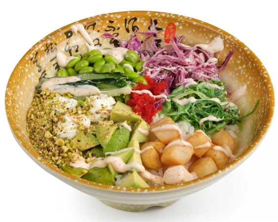 Поке с гребешком