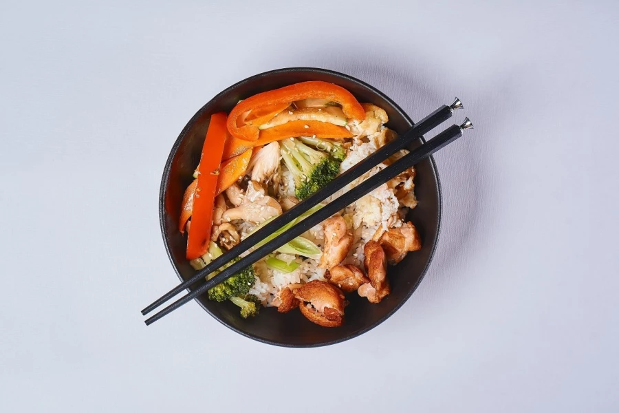 Тяхан с курицей