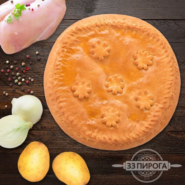 Пирог "Картофель и курица"