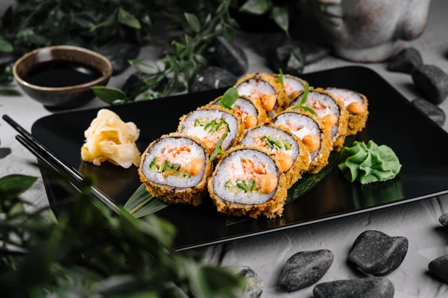 Rulou Tempura cu somon