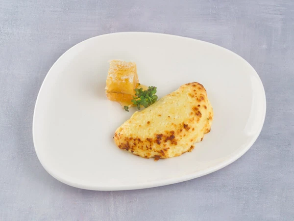 Жареный козий сыр Халуми с сотой меда 