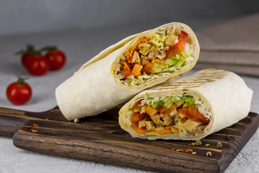 Шаурма много мяса