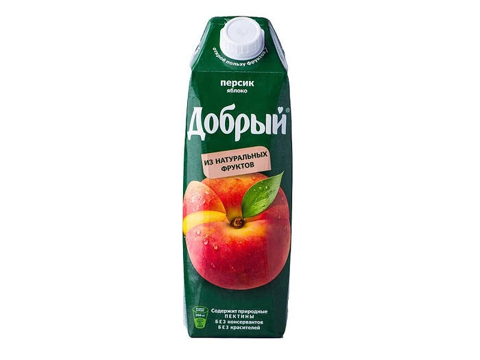 Сок Добрый Персик-Яблоко 1л.