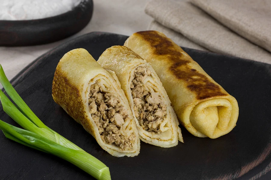 Блинчики с мясом