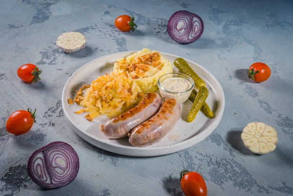 Колбаски немецкие Bratwurst (братвурст) большие жареные колбаски