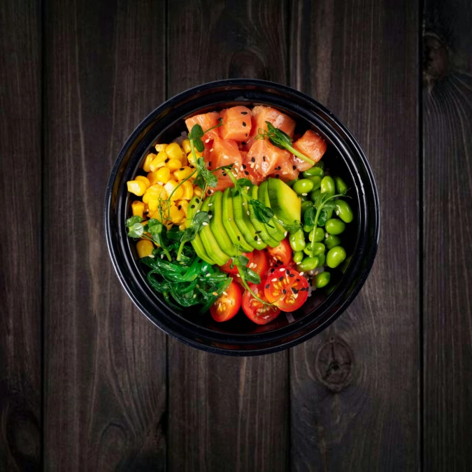 Поке с лососем