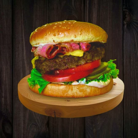 Бургер с беконом