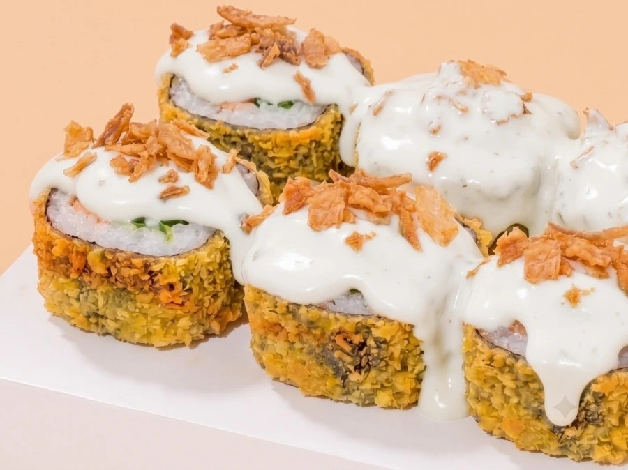 Сливочный маки курица темпура