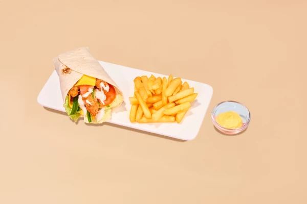 Комбо Шримп ролл + картофель фри и сырный соус