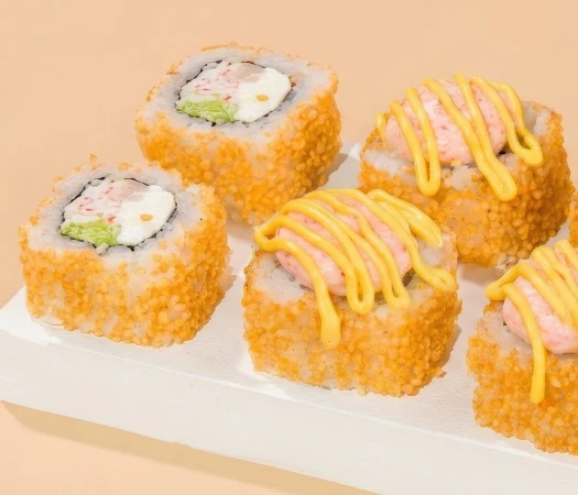 Запеченный с крабом и курицей