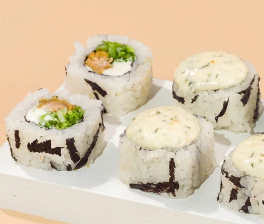 Вулкан гриль с лососем терияки