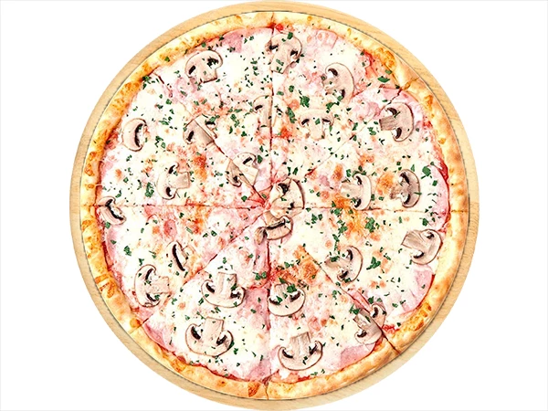 Ветчина-грибы тонком тесте