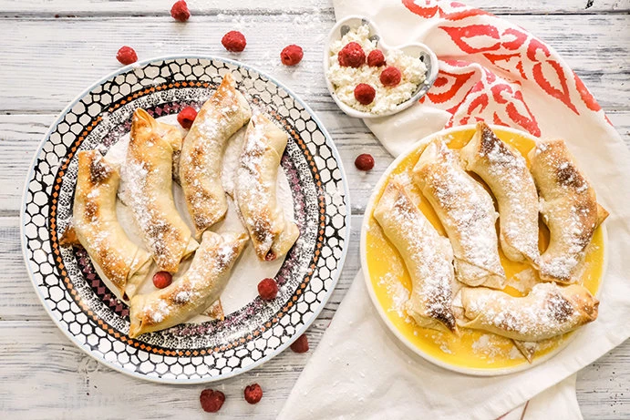 Хамиры с творогом и бананом