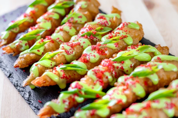 Креветка Темпура с соусом Васаби