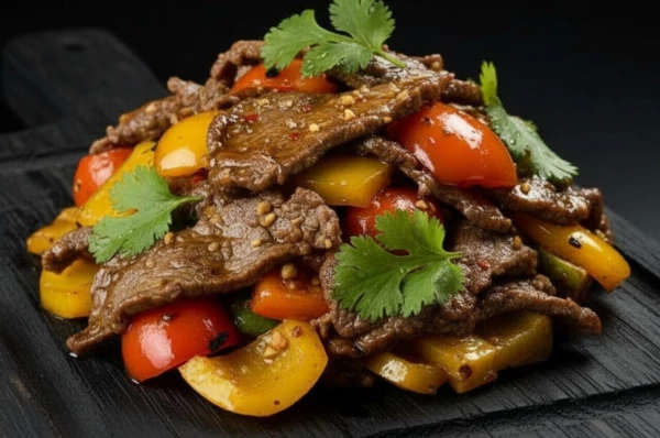 Теплый салат с говяжьей вырезкой