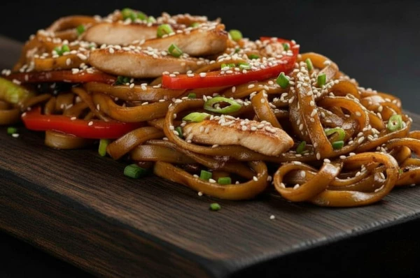 Лапша удон с курицей