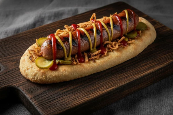 Пицца-дог с сосиской ХАЛЯЛЬ