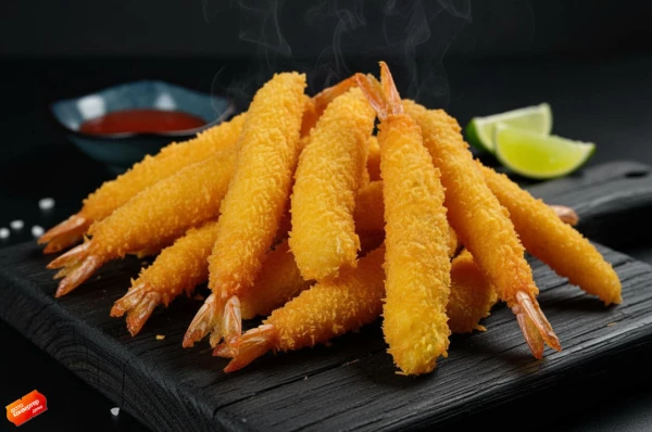 Креветки в панировке 15 шт. с соусом сладкий чили