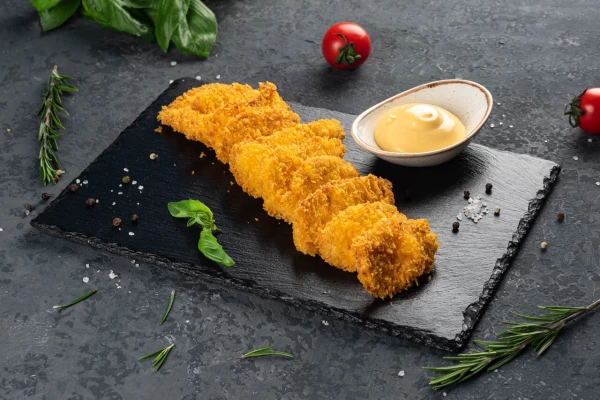 Наггетсы куриные фирменные с сырным соусом