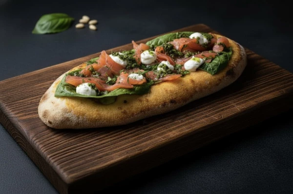 Пицца-дог с лососем