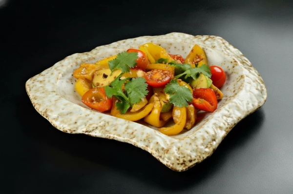 Теплый салат с овощами гриль