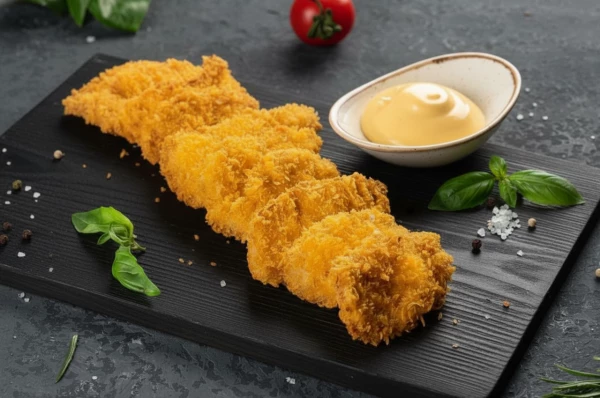 Наггетсы куриные фирменные с сырным соусом