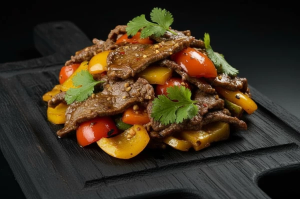 Теплый салат с говяжьей вырезкой