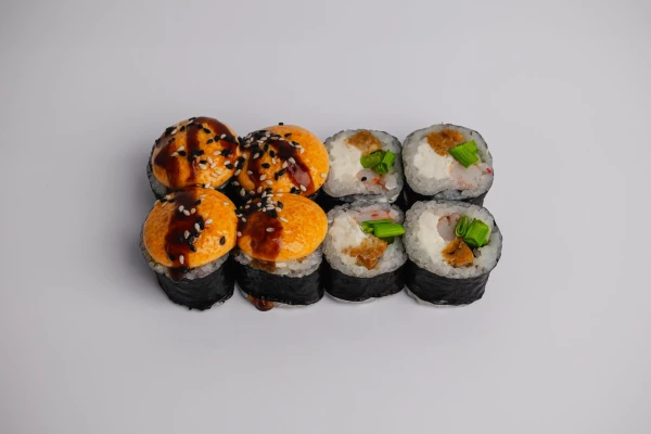 Запеченный острый с тигровой креветкой