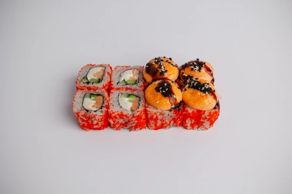 Запеченный сырный с лососем