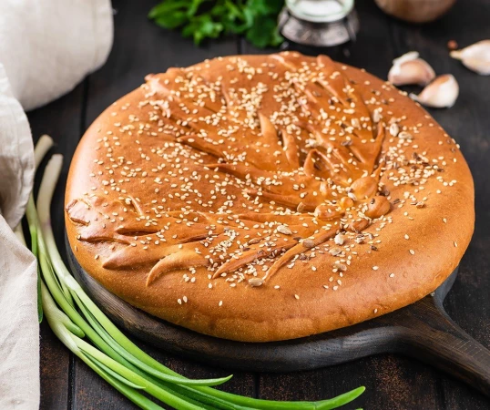 Пирог сдобный Курица-сыр