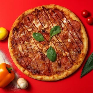 Пицца Барбекю средняя