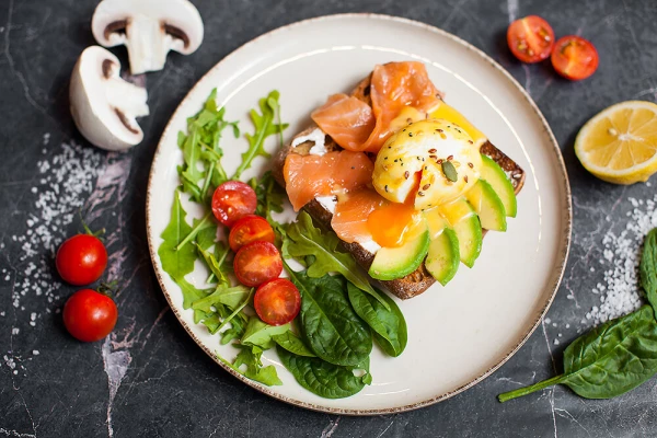 Зк Авокадо тост с лососем