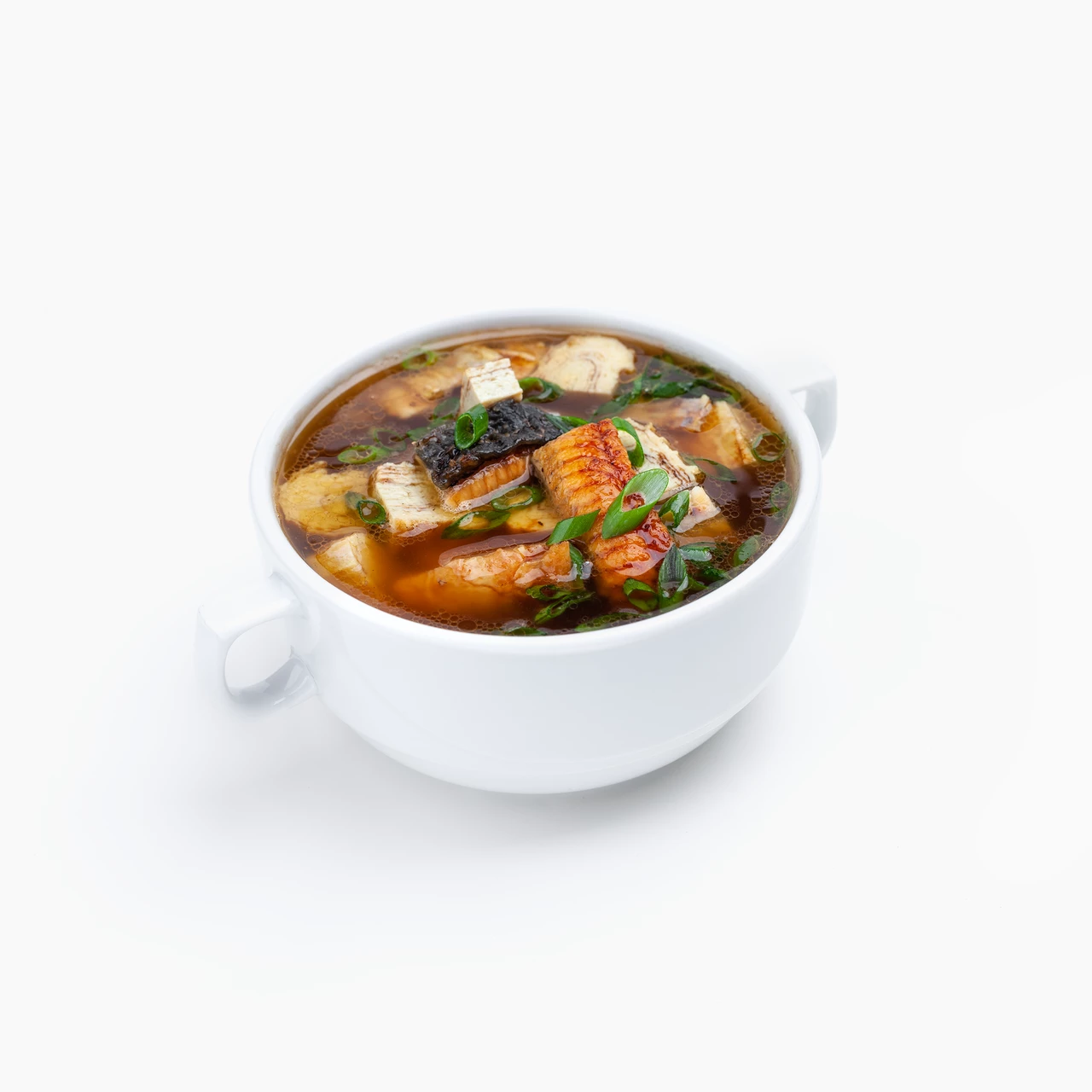 Суп угревый с омлетом