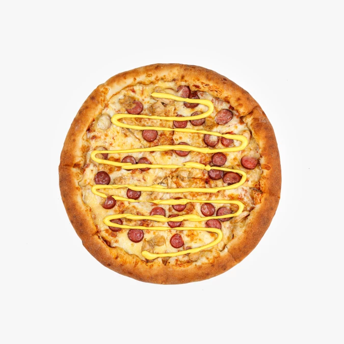 Пицца Курица-колбаски с бортиком