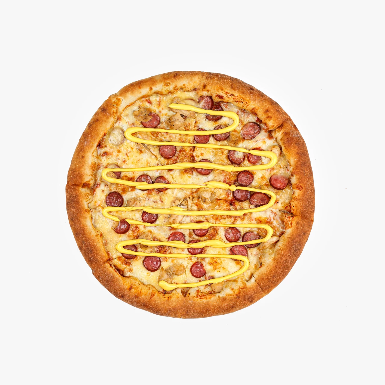 Пицца Курица-колбаски с бортиком