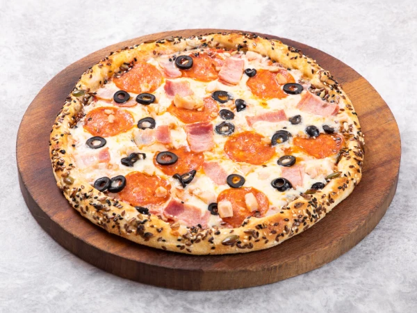 Пицца Мясная с семечками 25 см.