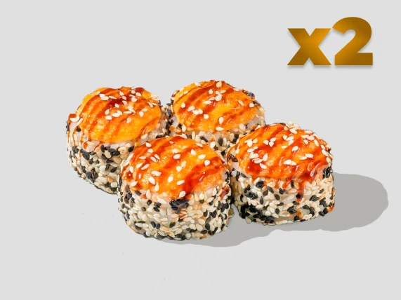 Половинка Запеченная калифорния с курицей 1+1