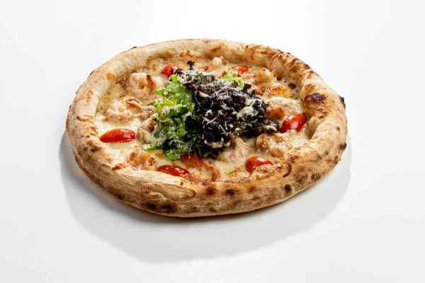 Пицца Цезарь с креветками