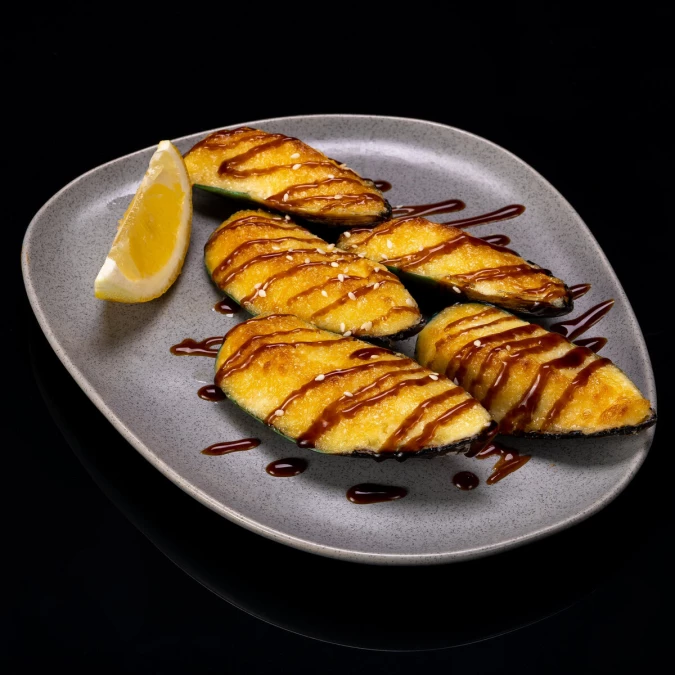 Запеченные Мидии под сырным соусом 