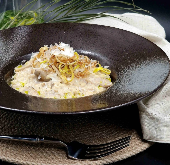 Ризотто с курицей и грибами