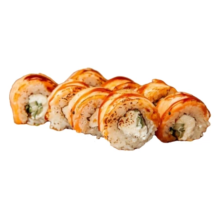 Запеченный ролл Филадельфия с лососем