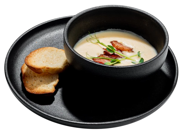 Суп-пюре сырный с беконом